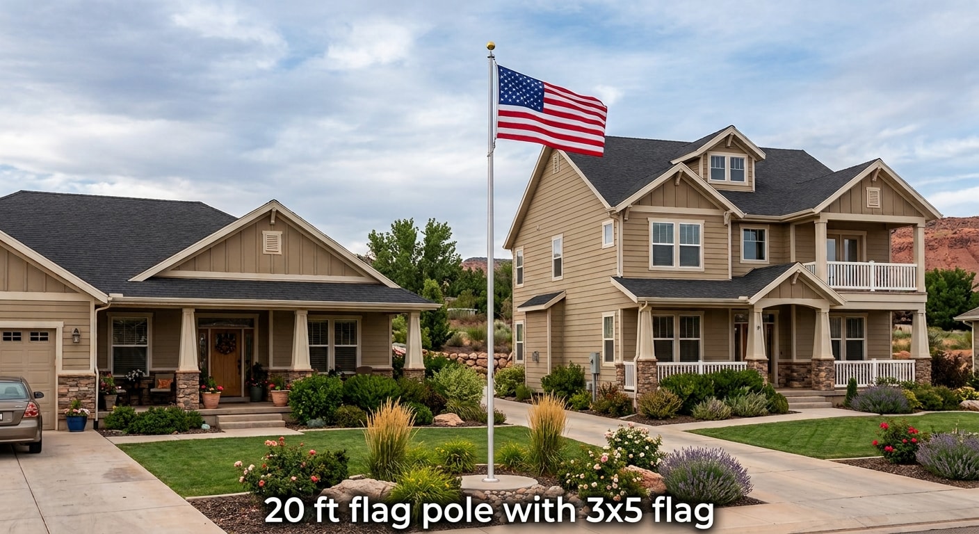 How to choose the correct size flag for your flagpole — size guide from 3x5 to 30x60 ft